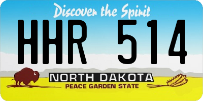 ND license plate HHR514