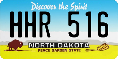 ND license plate HHR516