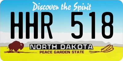ND license plate HHR518