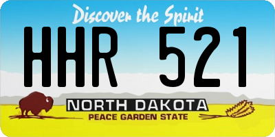 ND license plate HHR521