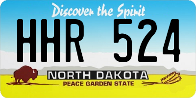 ND license plate HHR524