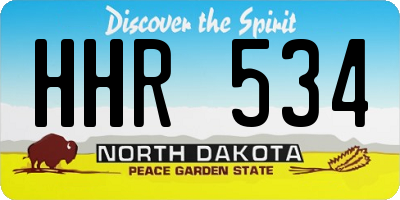 ND license plate HHR534