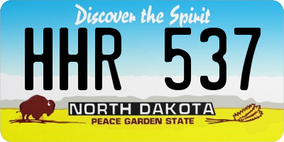 ND license plate HHR537