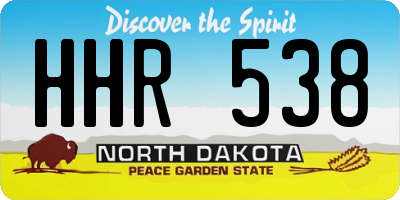 ND license plate HHR538