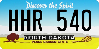 ND license plate HHR540