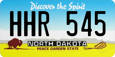 ND license plate HHR545