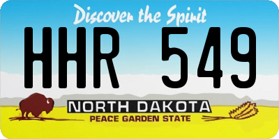 ND license plate HHR549