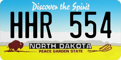ND license plate HHR554