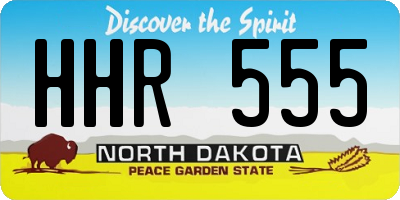 ND license plate HHR555