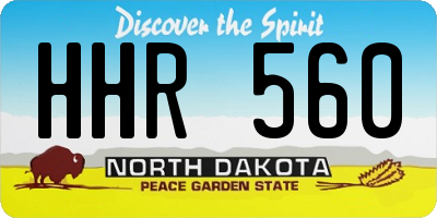 ND license plate HHR560