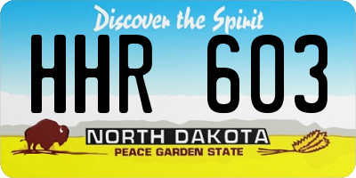 ND license plate HHR603
