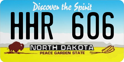 ND license plate HHR606
