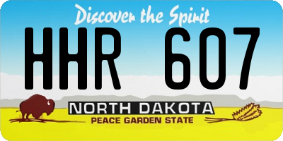 ND license plate HHR607
