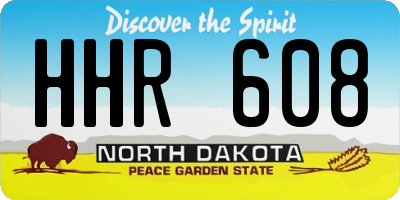 ND license plate HHR608