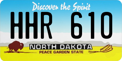 ND license plate HHR610