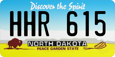 ND license plate HHR615