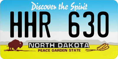ND license plate HHR630