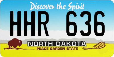 ND license plate HHR636
