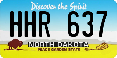 ND license plate HHR637