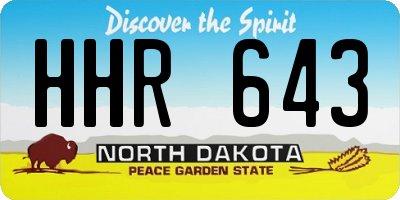 ND license plate HHR643