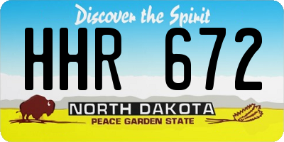 ND license plate HHR672