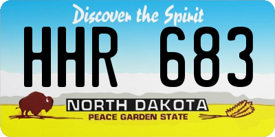 ND license plate HHR683