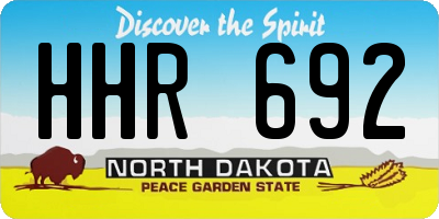 ND license plate HHR692