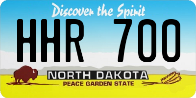 ND license plate HHR700