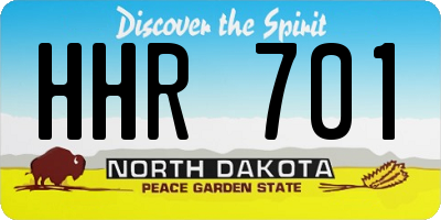 ND license plate HHR701