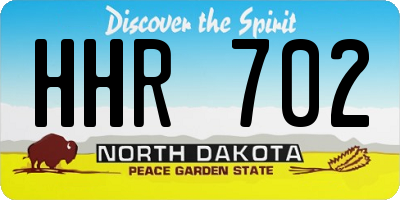ND license plate HHR702