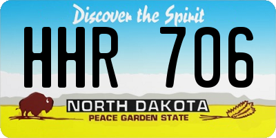 ND license plate HHR706