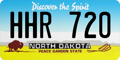 ND license plate HHR720