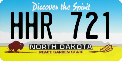ND license plate HHR721
