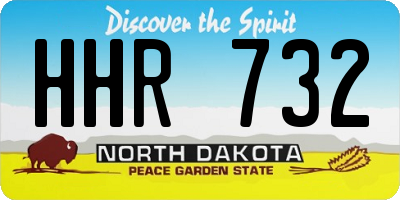 ND license plate HHR732