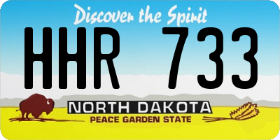 ND license plate HHR733