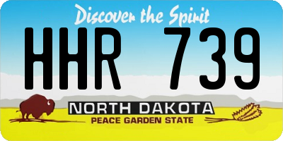 ND license plate HHR739