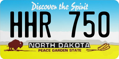 ND license plate HHR750