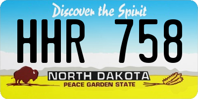 ND license plate HHR758