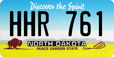 ND license plate HHR761