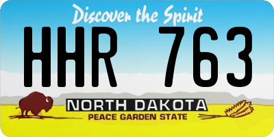 ND license plate HHR763