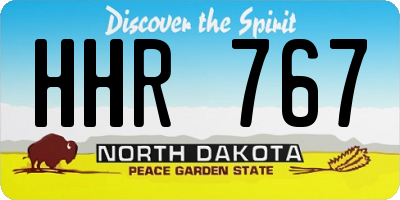 ND license plate HHR767