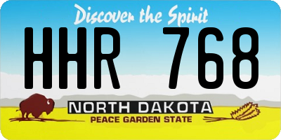 ND license plate HHR768