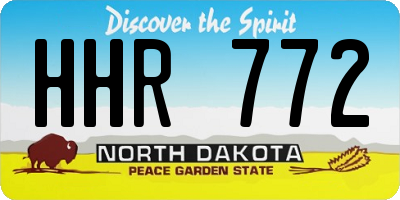 ND license plate HHR772