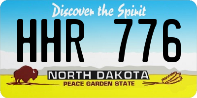 ND license plate HHR776
