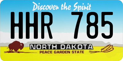 ND license plate HHR785