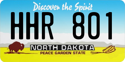 ND license plate HHR801