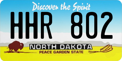 ND license plate HHR802