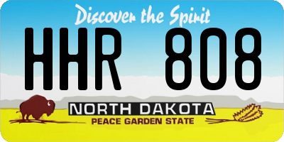ND license plate HHR808
