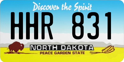 ND license plate HHR831