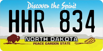 ND license plate HHR834